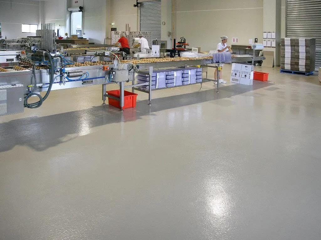 Food Production Facility &mdash; solid colour, slip-resistant floor coating