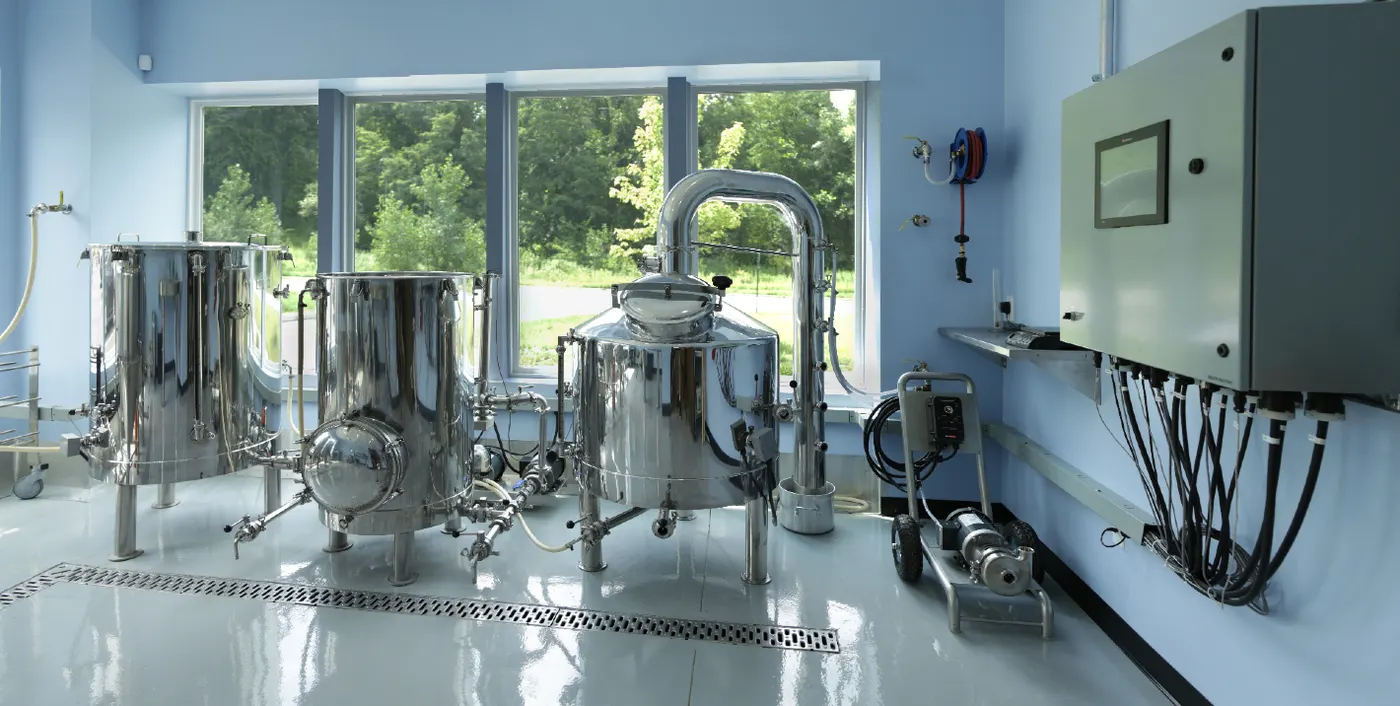 Processing Facility, Tank Area &mdash; solid colour, chemical-resistant floor coating