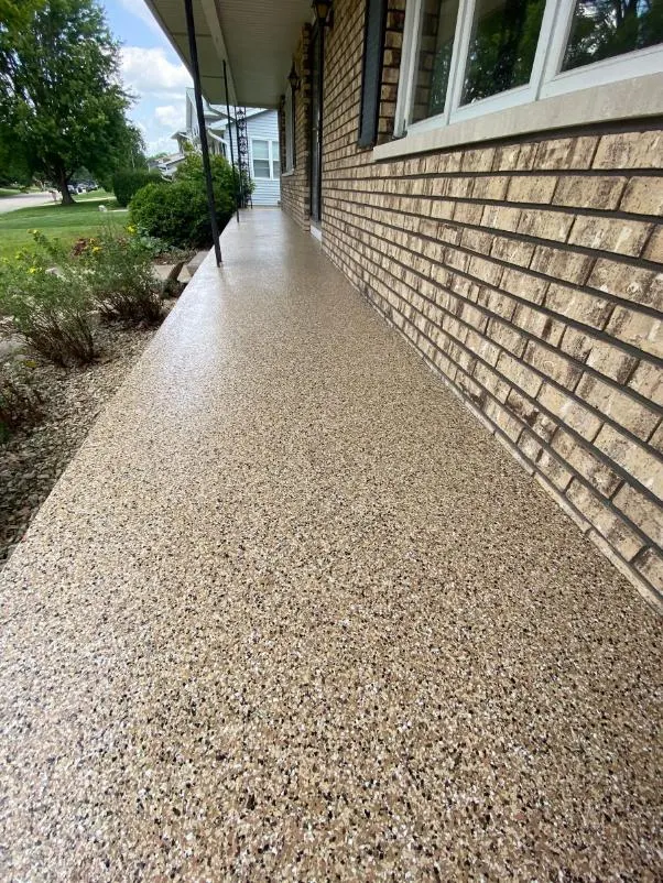 Residential Patio &mdash; outdoor flake, uv-stable top floor coating